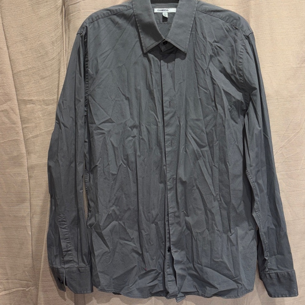 Express Gray Dress Shirt for Men